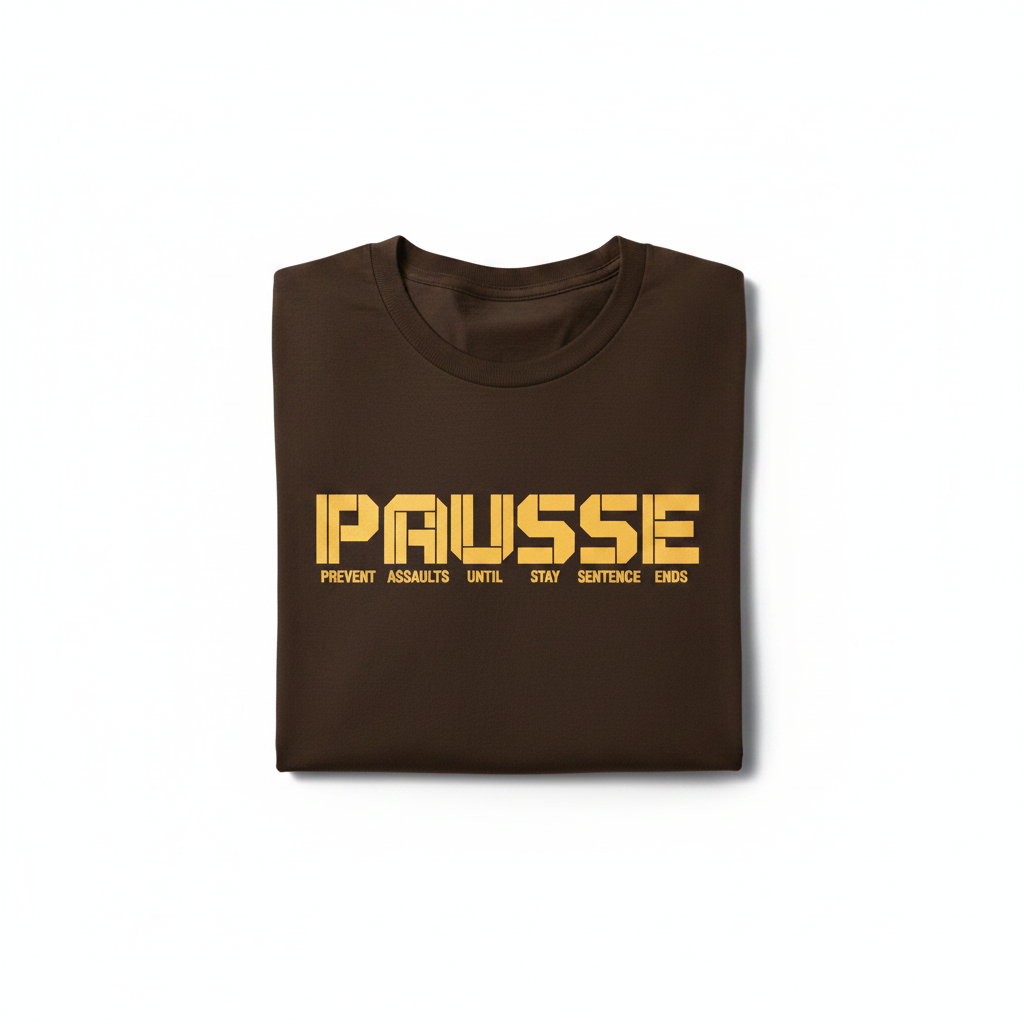 PAUSSE Graphic T-Shirt — Minimalist Retro Text Tee